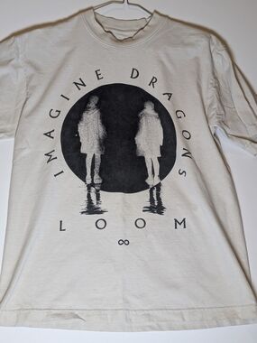 Imagine Dragons LOOM World Tour Concert T-Shirt Ivory Cream Size Small